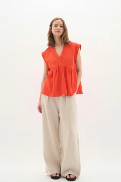 EllieIW Linnen V-Top<InWear Shop